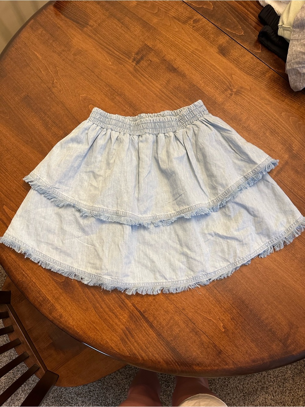 miami light blue mini skirt